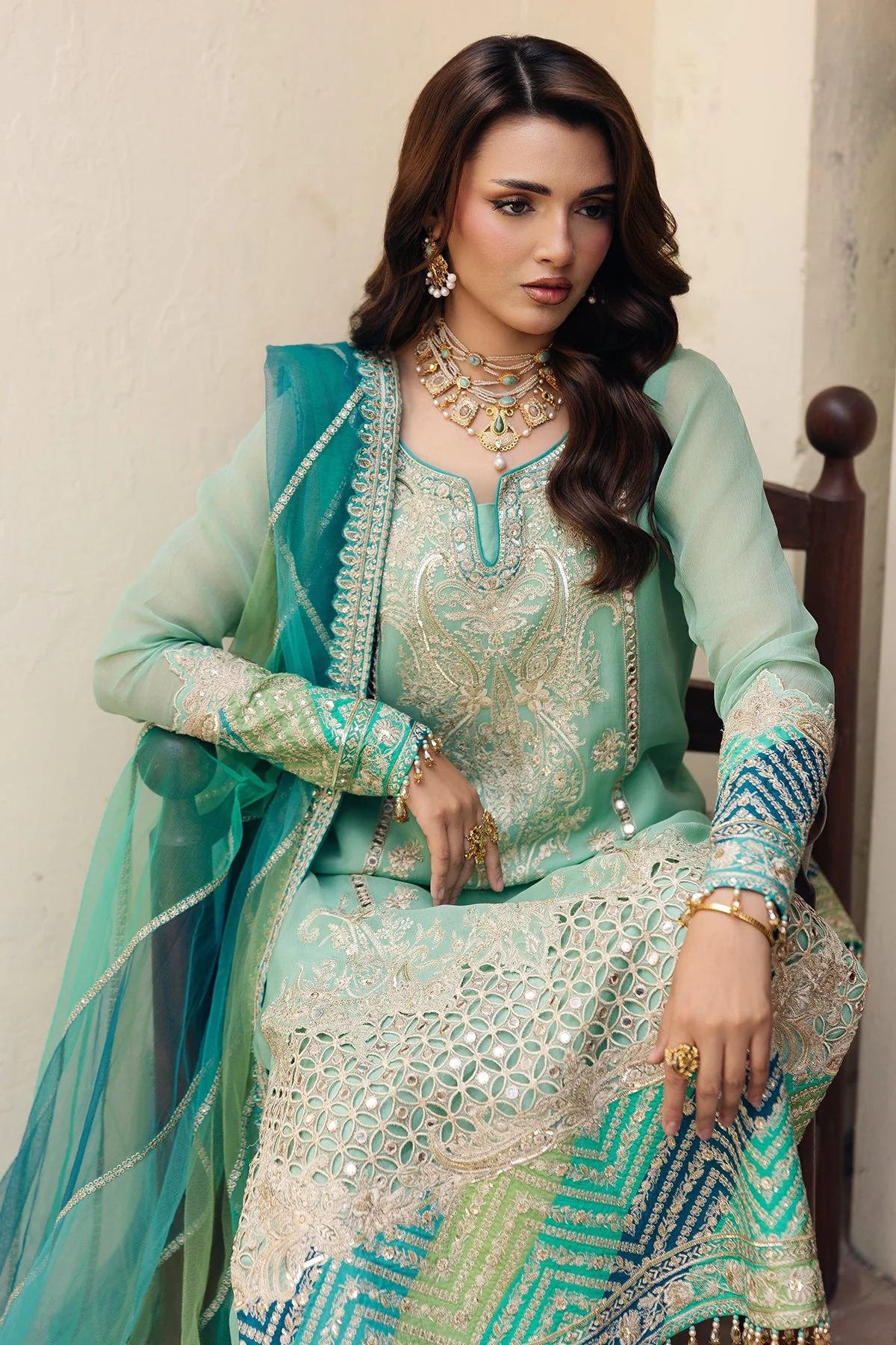 3-PC Stitched Luxury Lawn Collection CCE6-01 PSOK - Image 6