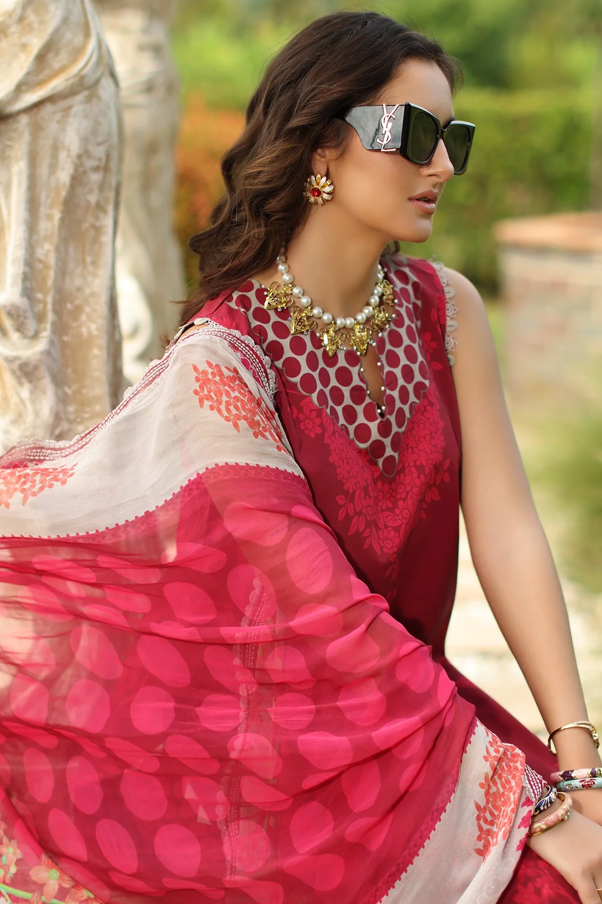 3-PC  Embroidered Lawn Collection CH6-15 PSOK - Image 2