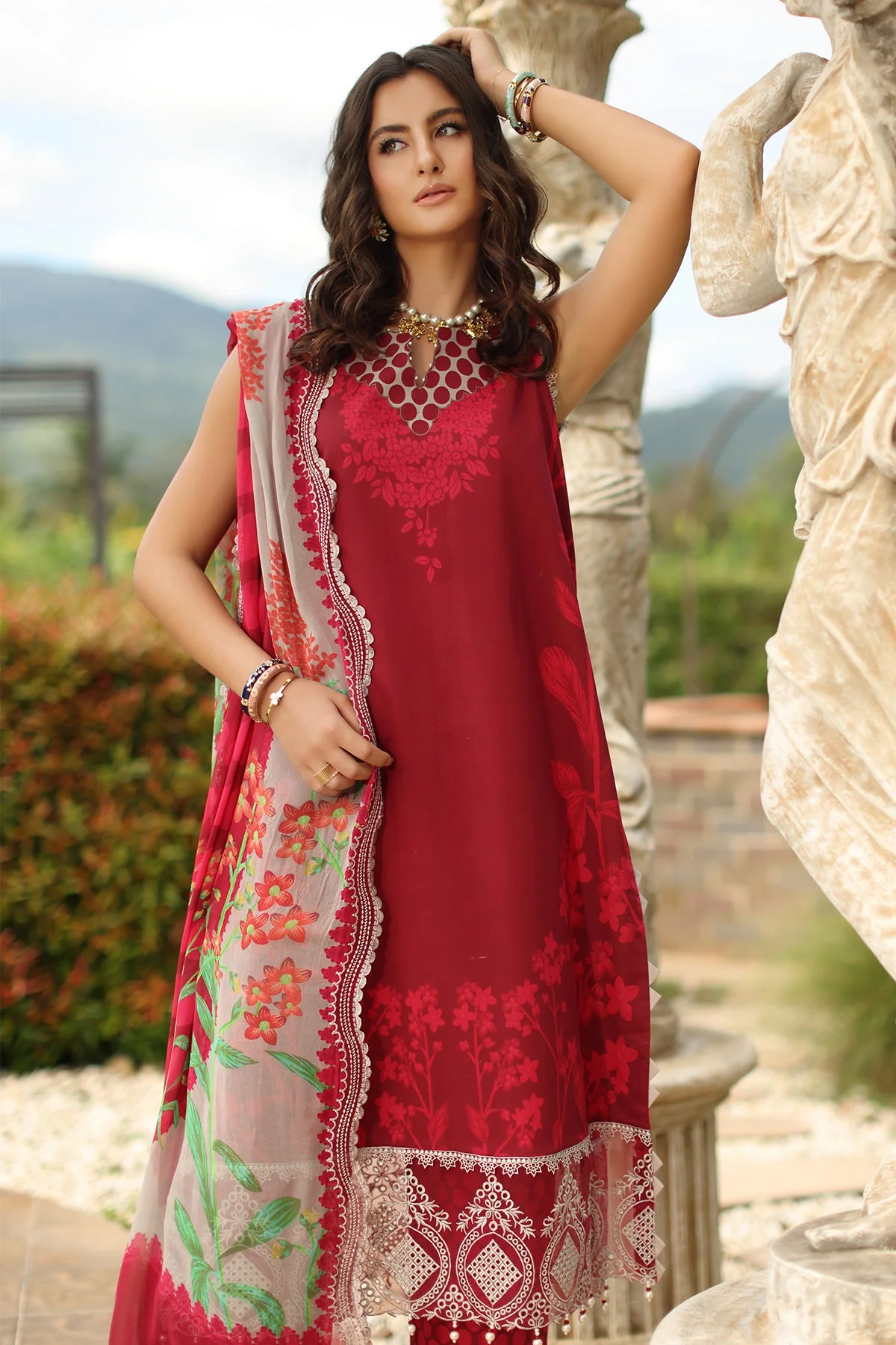 3-PC  Embroidered Lawn Collection CH6-15 PSOK - Image 5