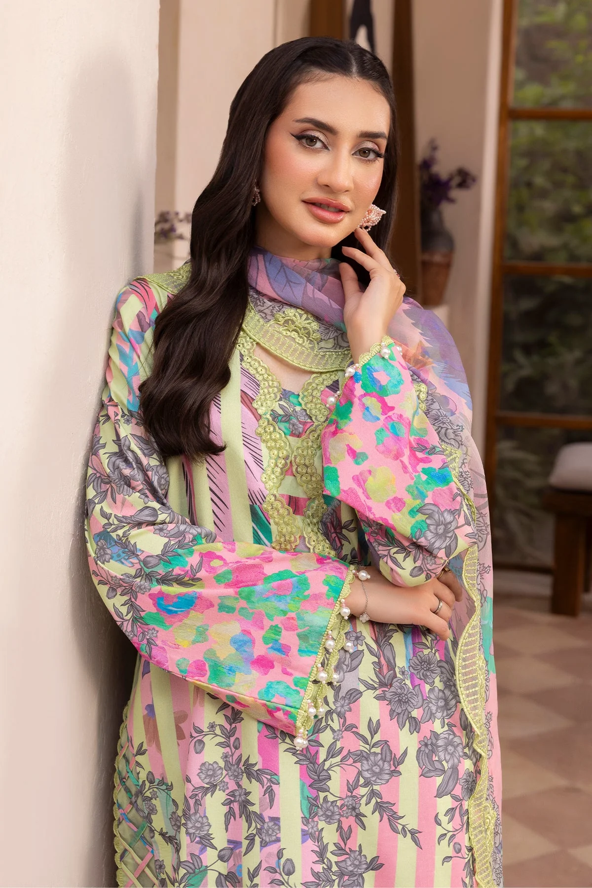 3-PC Embroidered Lawn Collection CH6-16 PSOK - Image 3