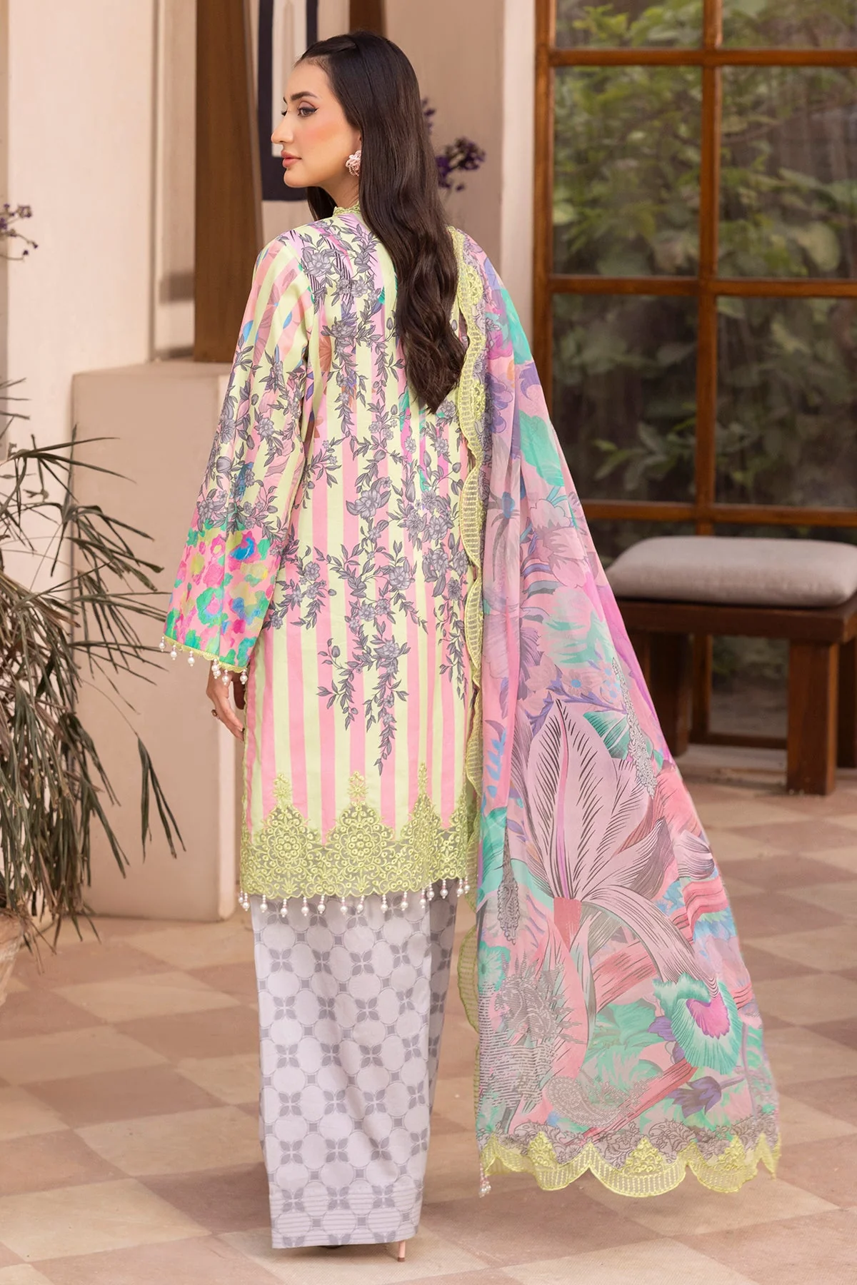 3-PC Embroidered Lawn Collection CH6-16 PSOK - Image 4
