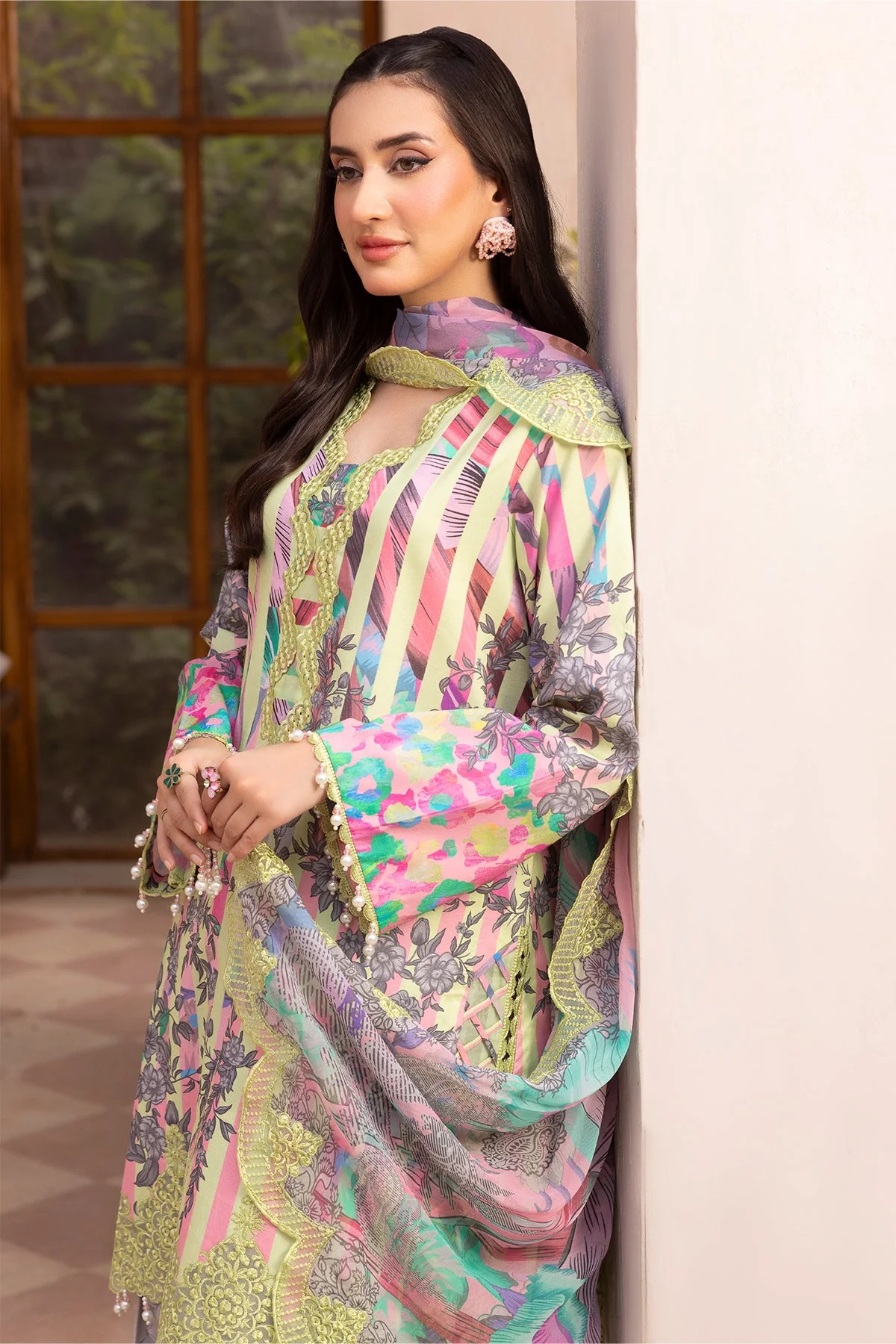 3-PC Embroidered Lawn Collection CH6-16 PSOK - Image 5