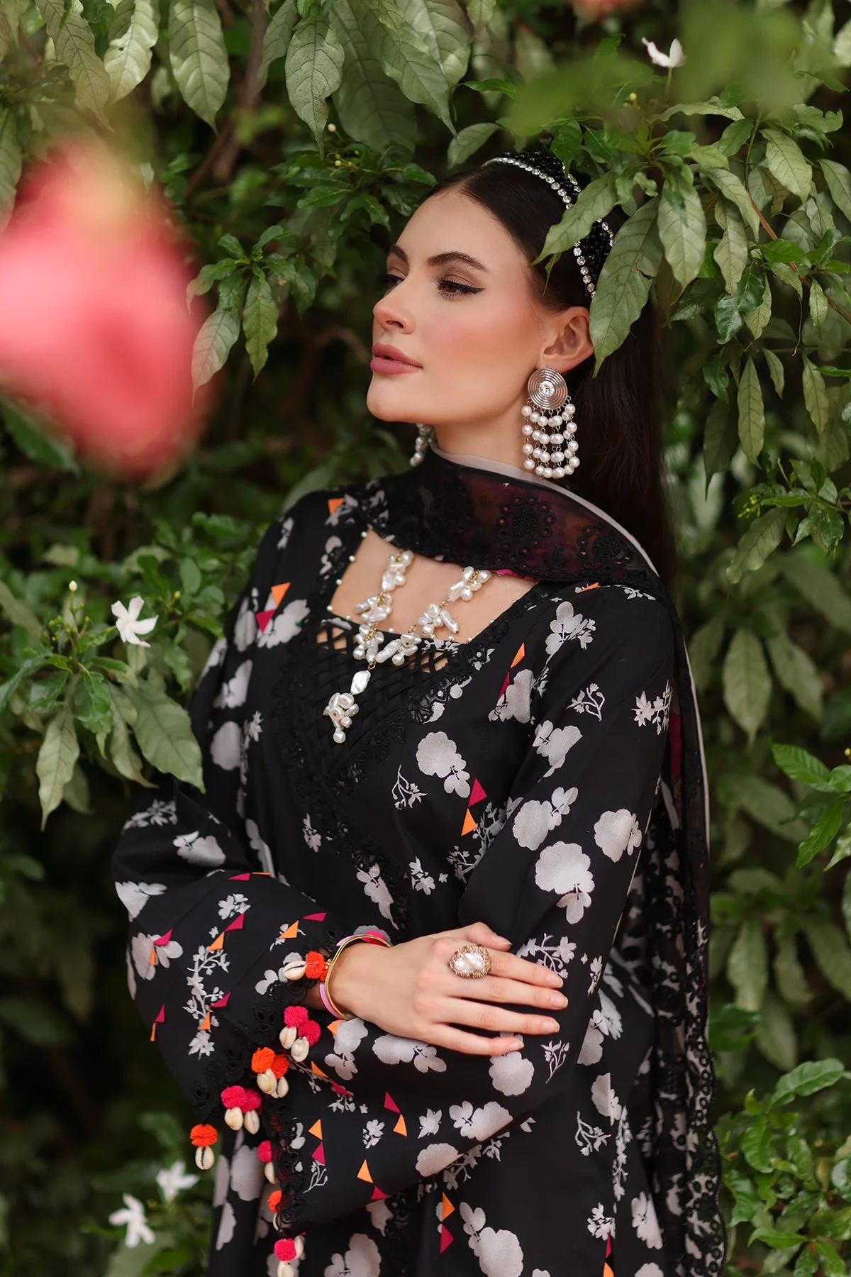3-PC  Embroidered Lawn Collection CH6-21 PSOK - Image 4