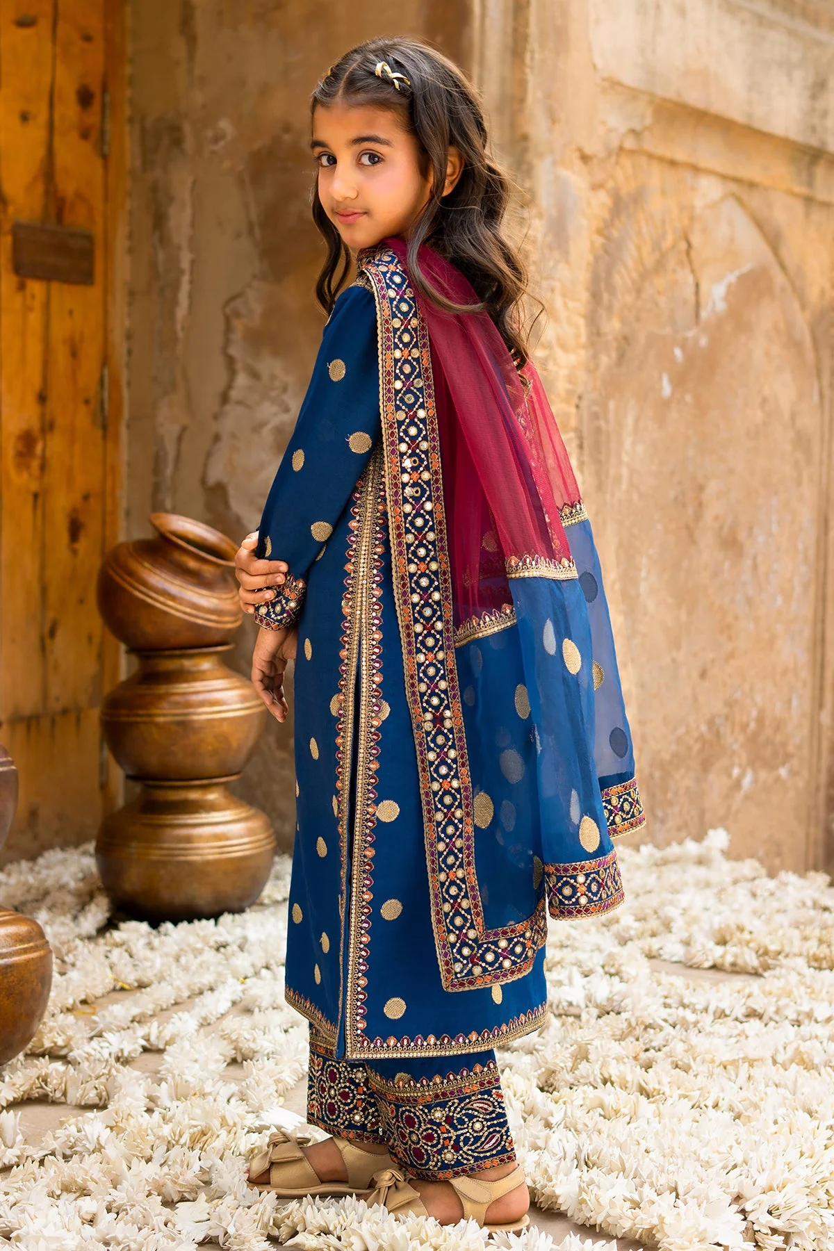 3-PC Embroidered Raw-Silk CKP-6-368 - Image 5
