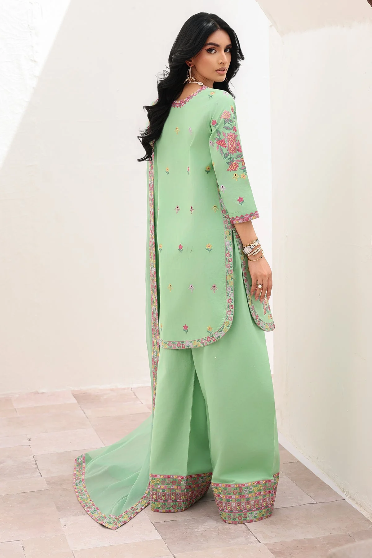 3-PC Stitched Embroidered Lawn Collection CNP-6-218 - Image 4
