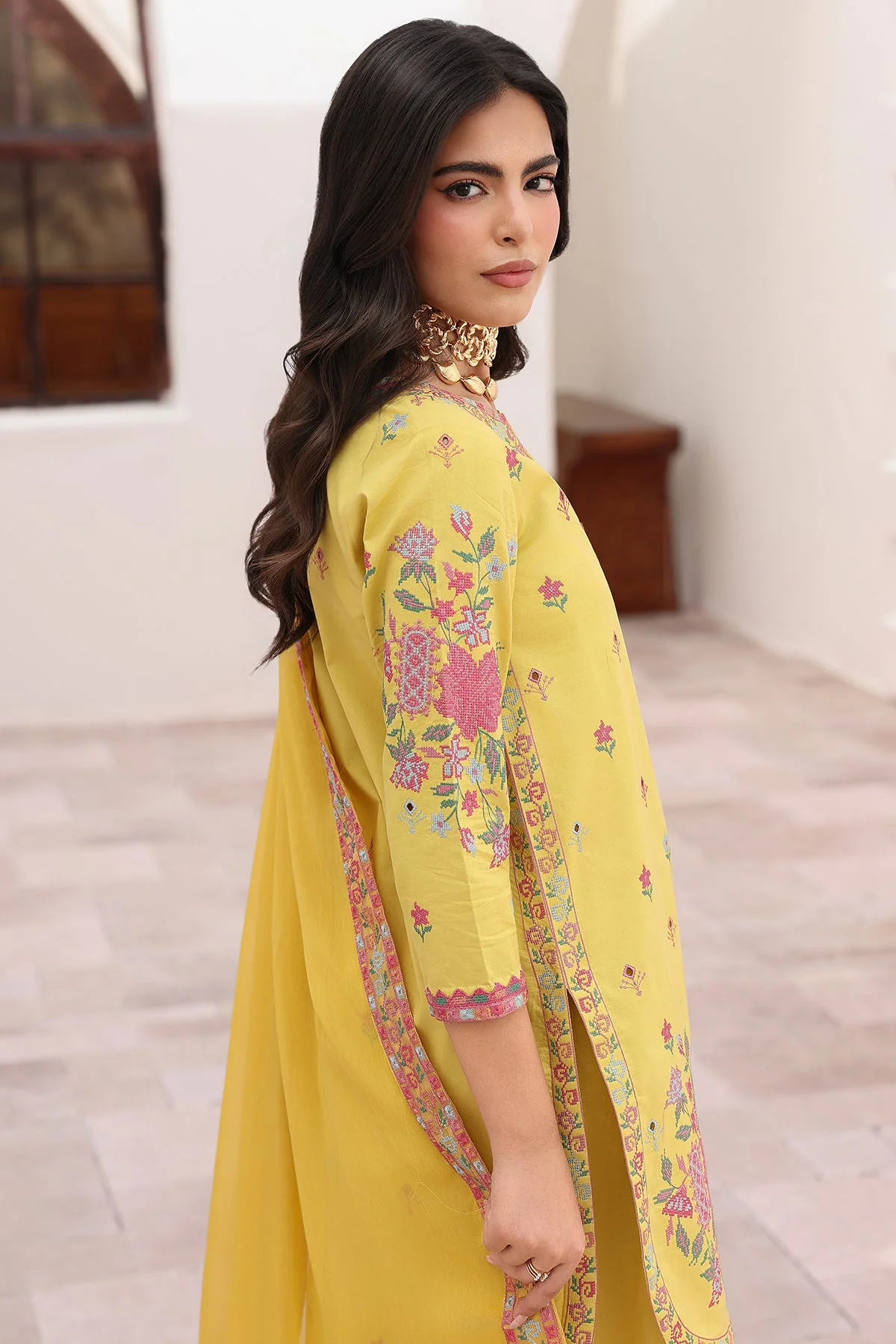 3-PC Stitched Embroidered Lawn Collection CNP-6-219 - Image 5