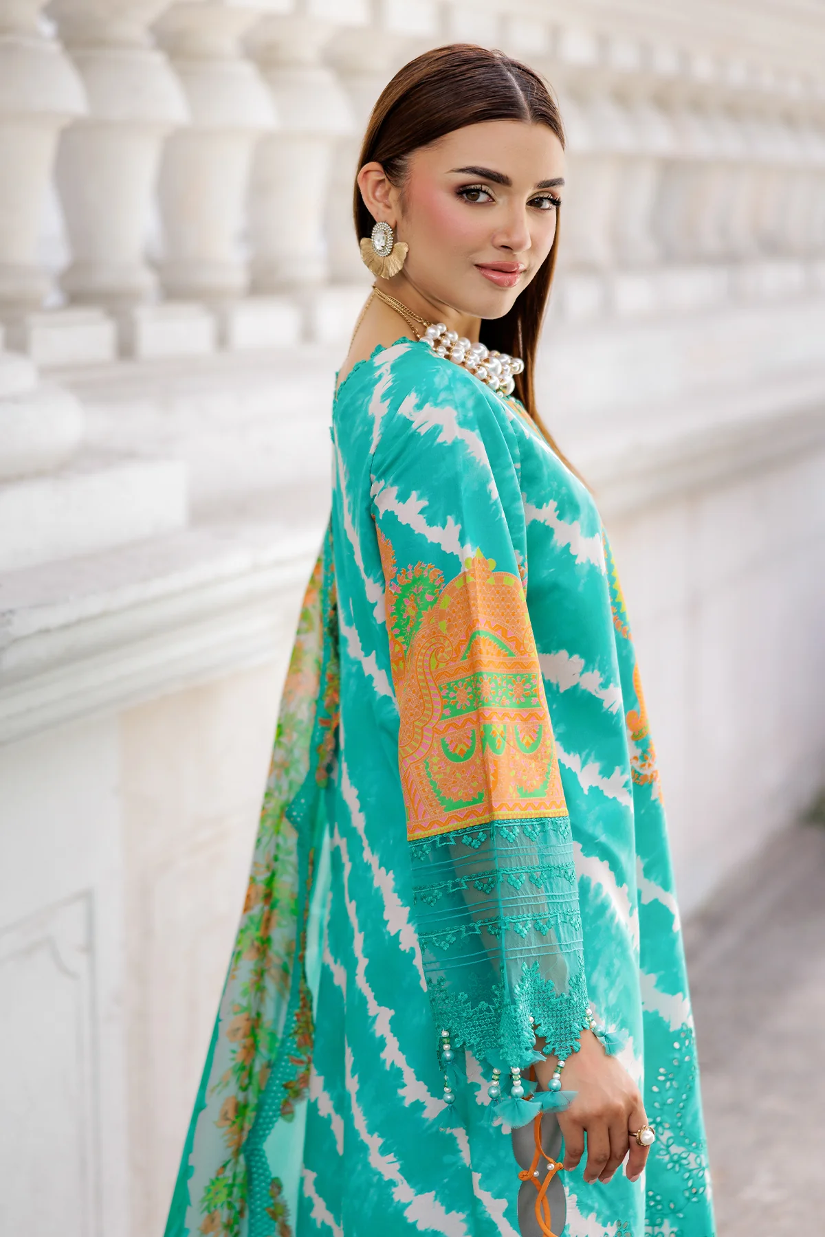 3-PC Embroidered Lawn Collection AG6-07 A PSOK - Image 4