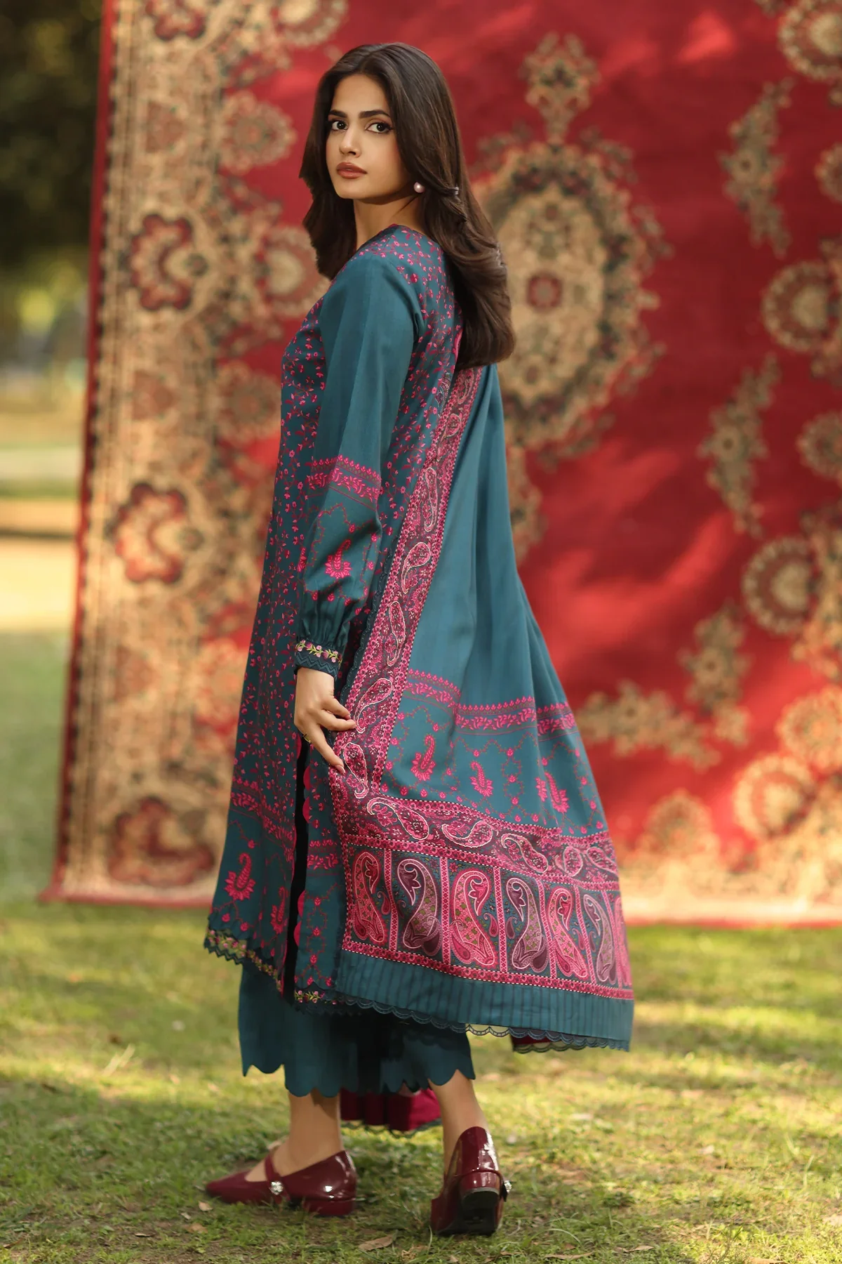 3-PC  Embroidered Linen Collection ANW6-16 - Image 4