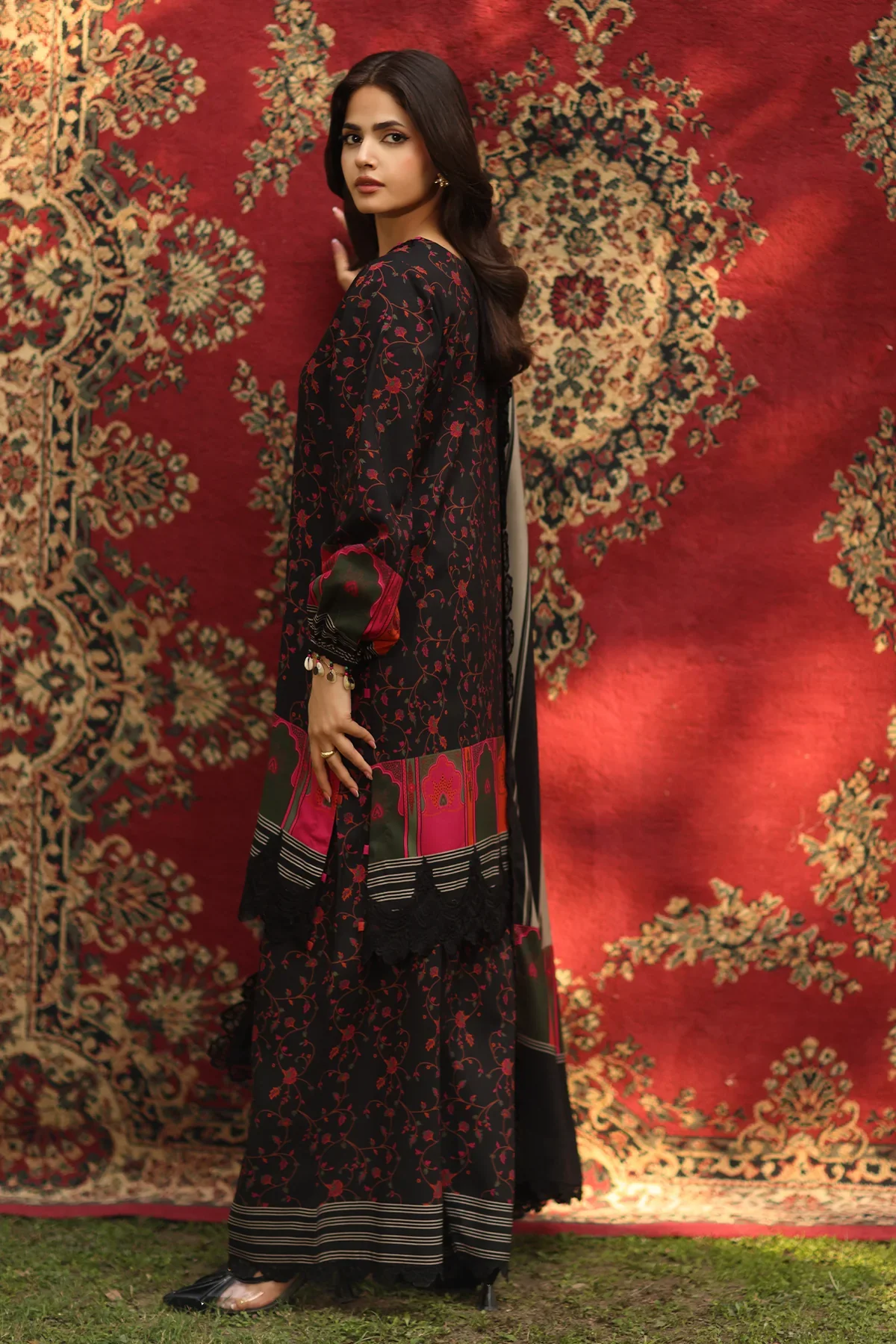 3-PC  Embroidered Linen Collection ANW6-17 - Image 3