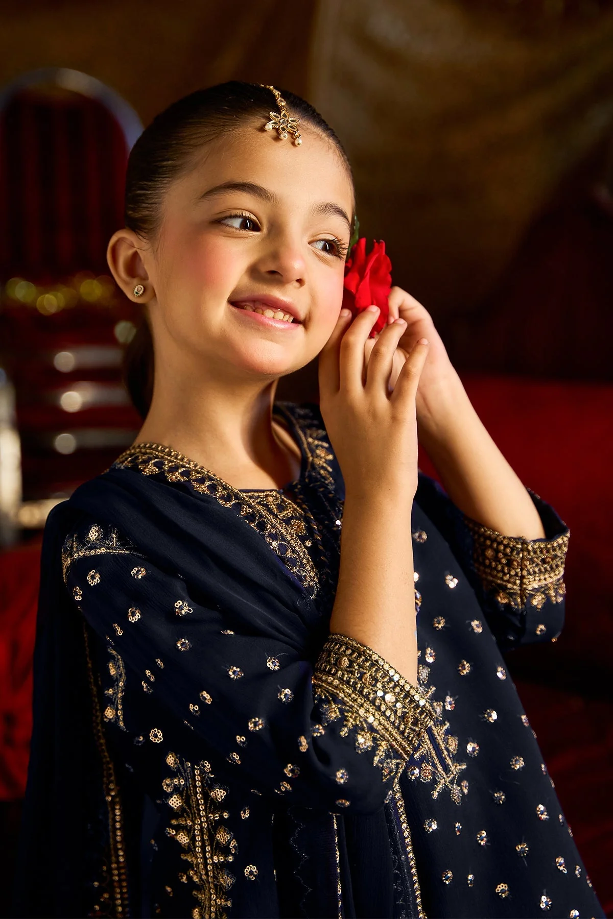3-PC Embroidered Chiffon Suit CKP-5-183 - Image 3