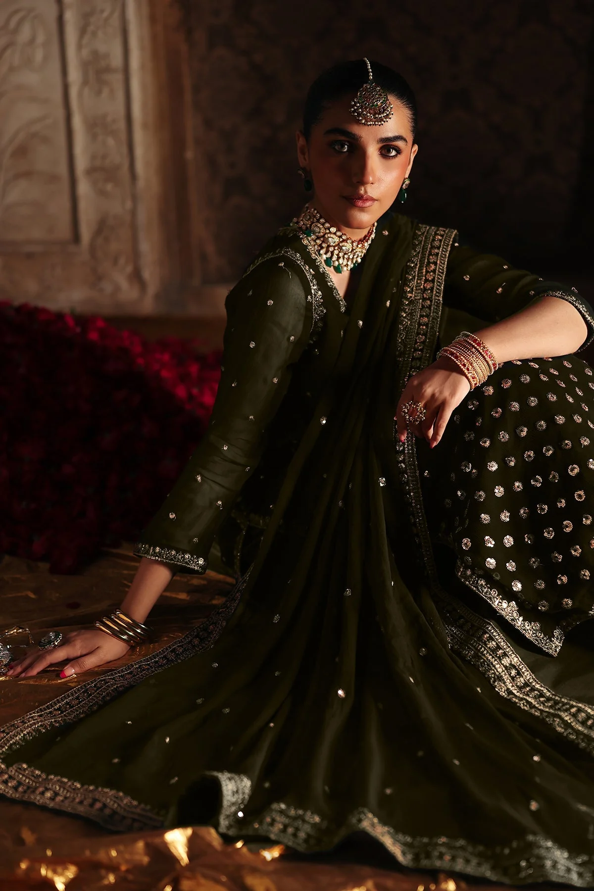 3-PC Embroidered Chiffon Suit CMA-5-144 - Image 3