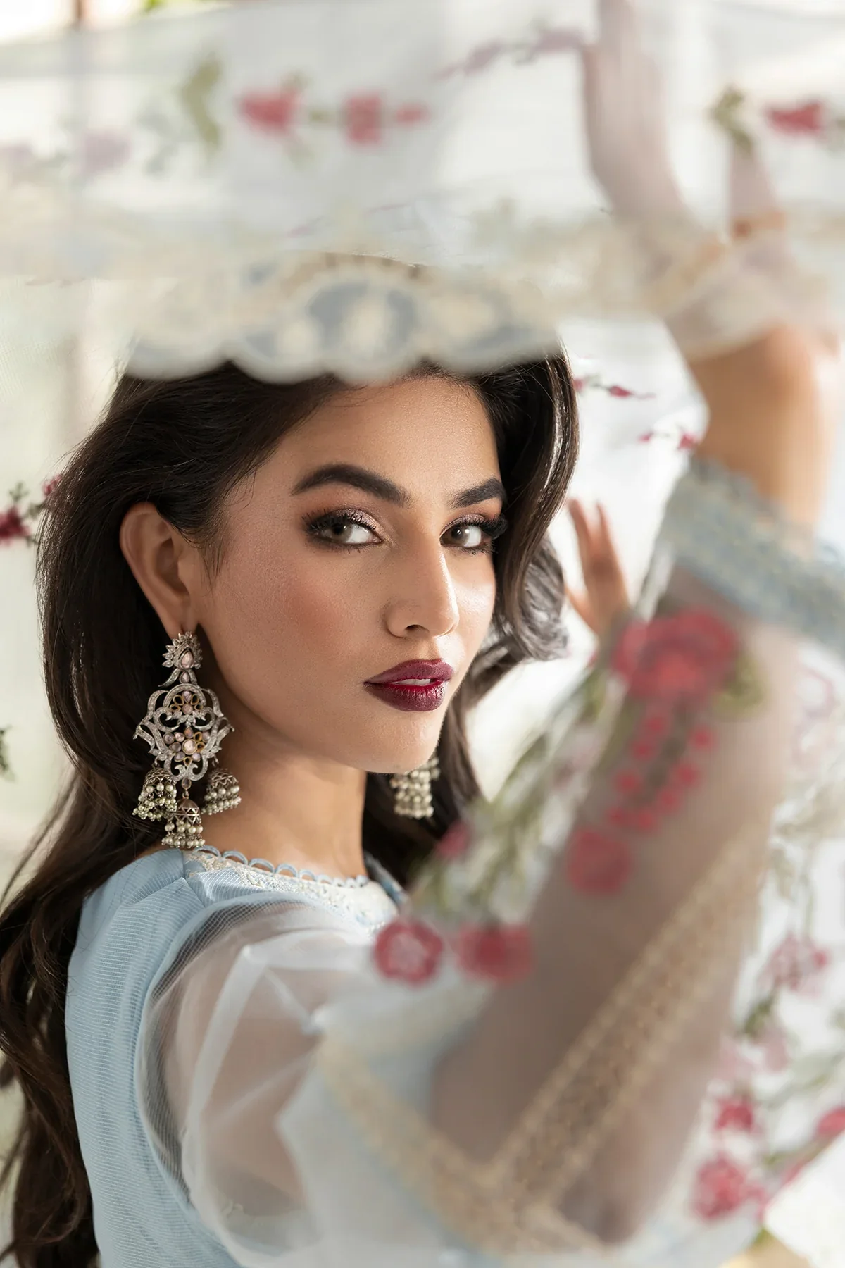 3-PC Embroidered Rajo-Net Suit CMA-5-191 - Image 5