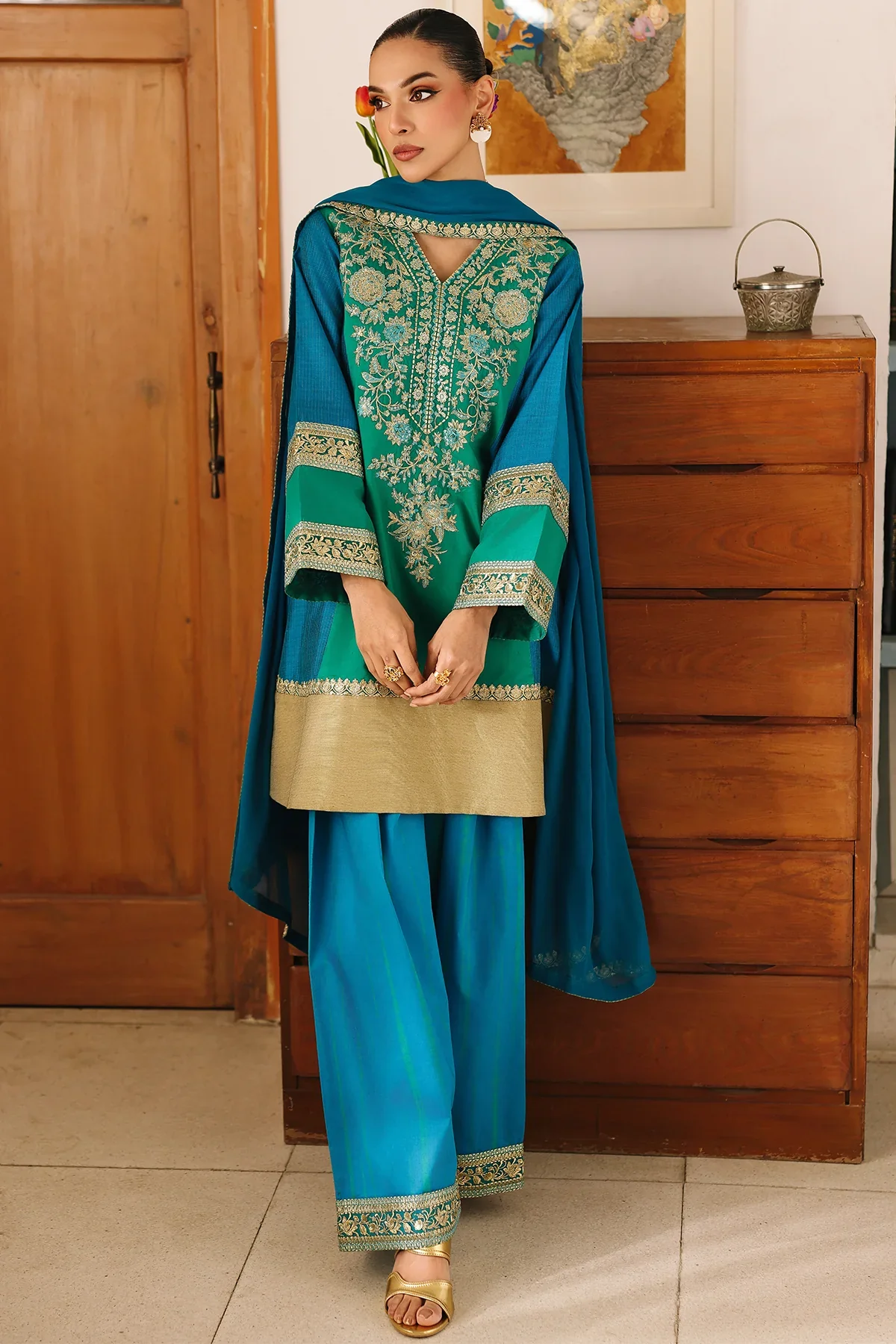 3-PC Embroidered Zarri Lawn CMA-6-282 - Image 5
