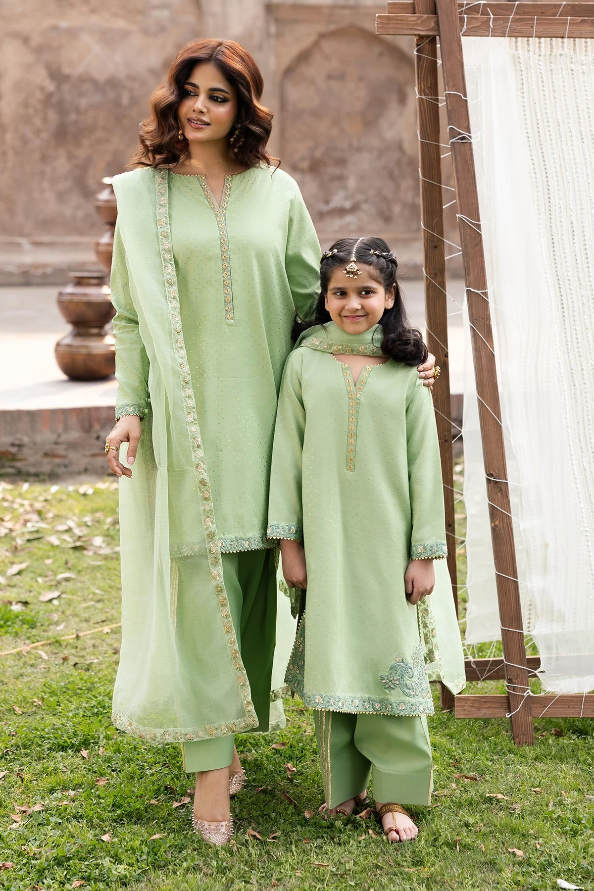 3-PC Embroidered Raw-Silk Suit CMA-6-337 - Image 4