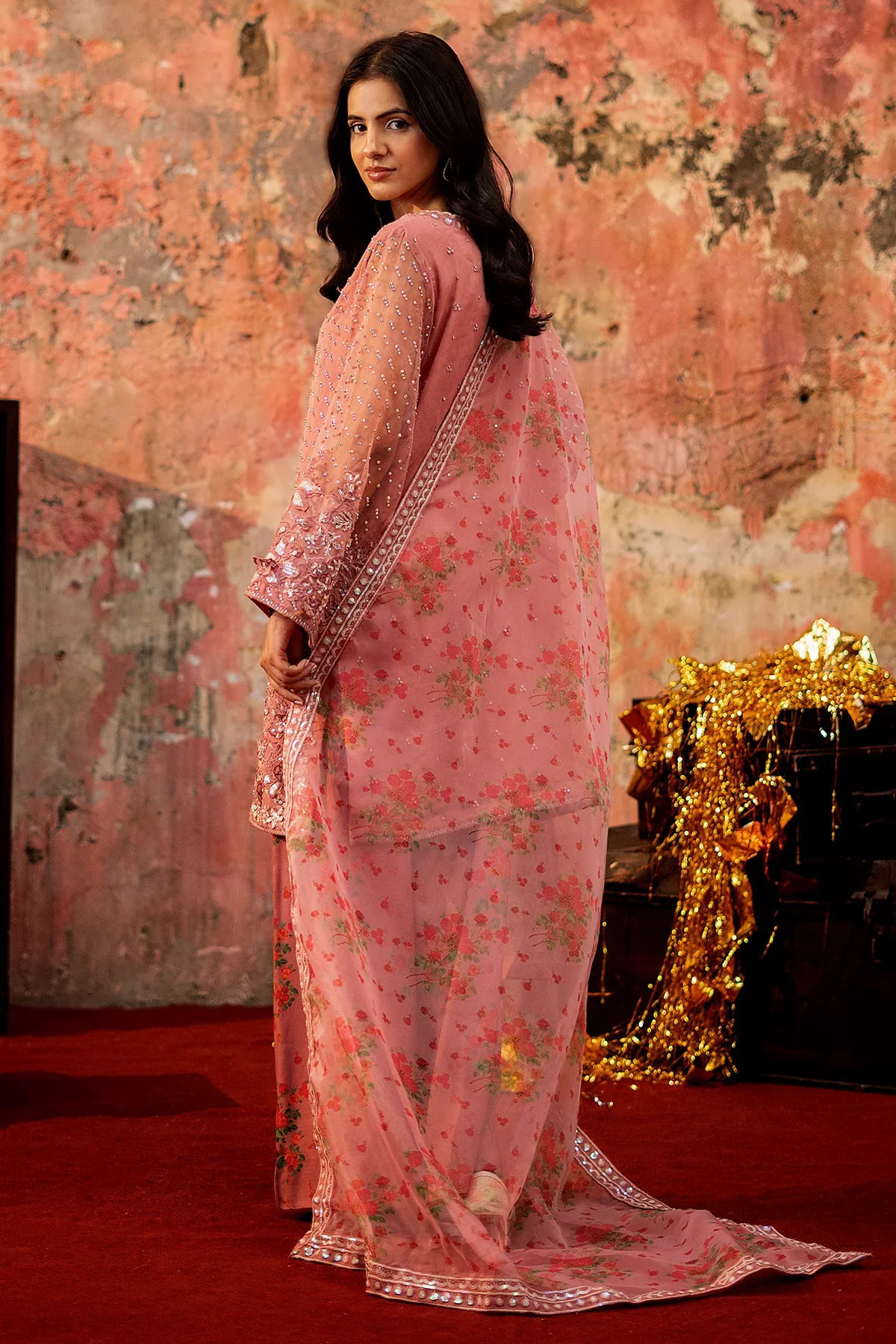 3-PC Embroidered  Raw Silk CMA-6-94 - Image 4