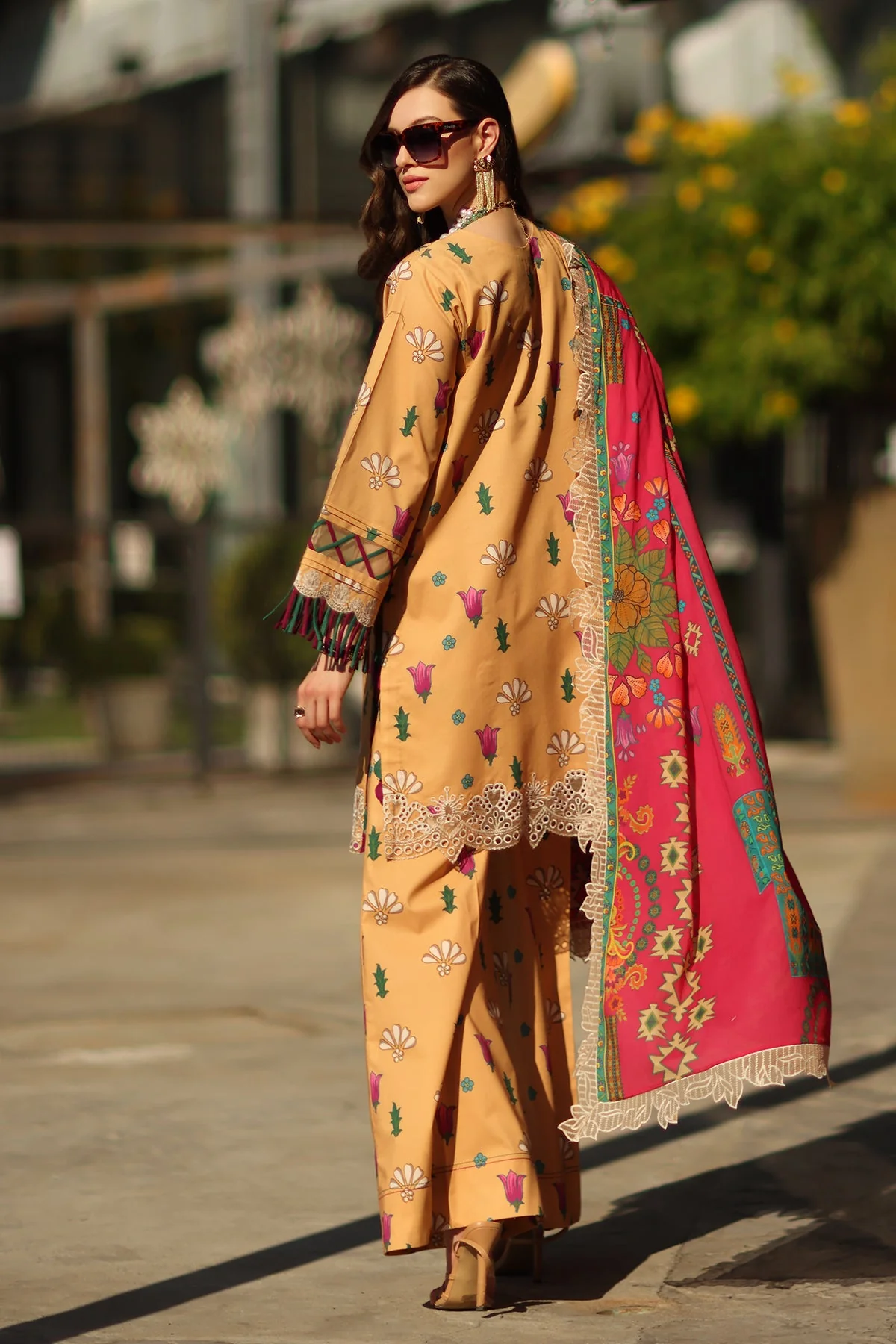 3-PC Stitched Embroidered Lawn Collection RN6-02 PSOK - Image 5