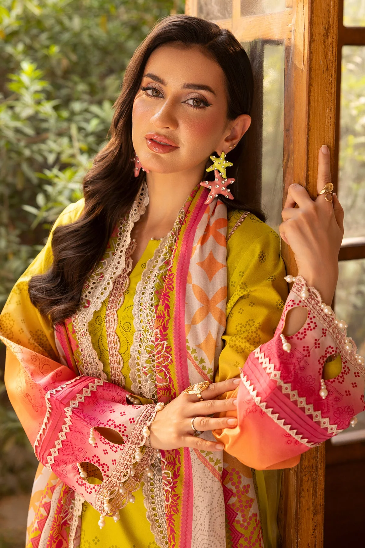 3-PC Stitched Embroidered Lawn Collection RN6-06 PSOK - Image 6