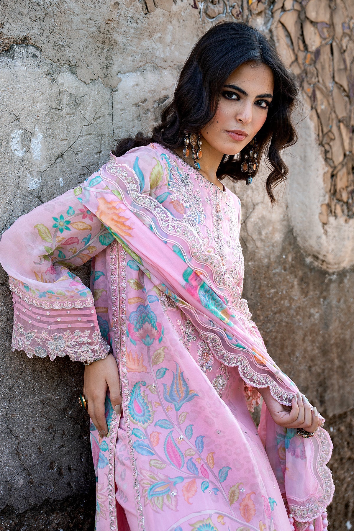 3-PC Embroidered Chiffon Collection VSLW6-01 PSOK - Image 4