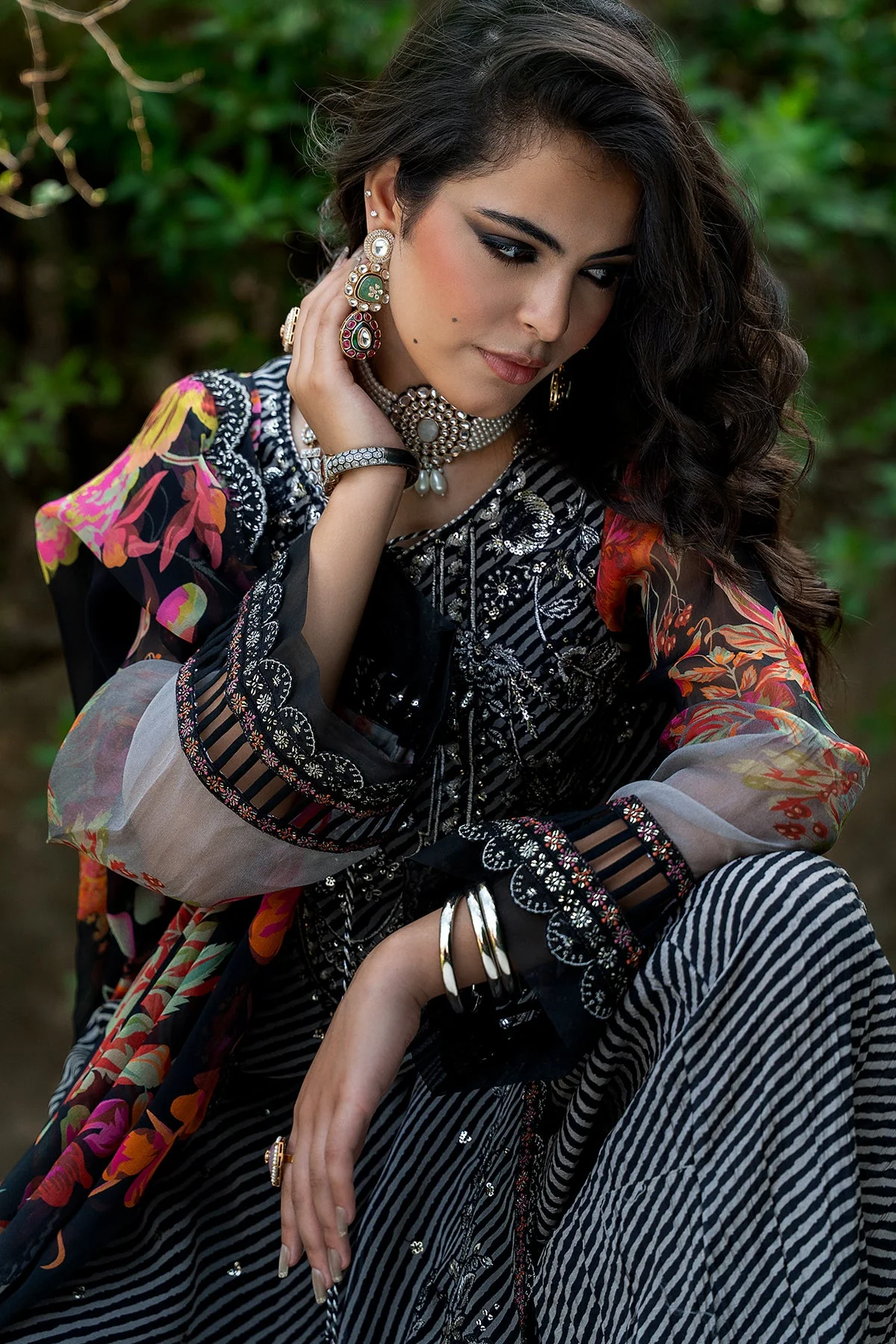 3-PC  Embroidered Chiffon Collection VSLW6-02 PSOK - Image 7