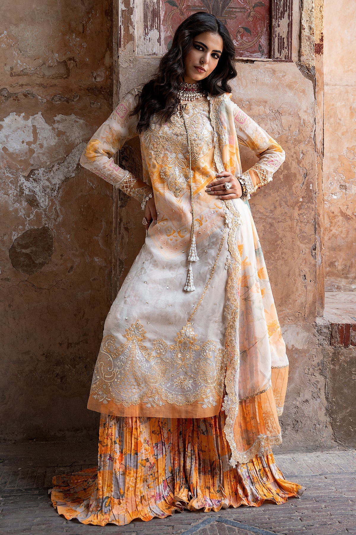 3-PC  Embroidered Chiffon Collection VSLW6-06 PSOK