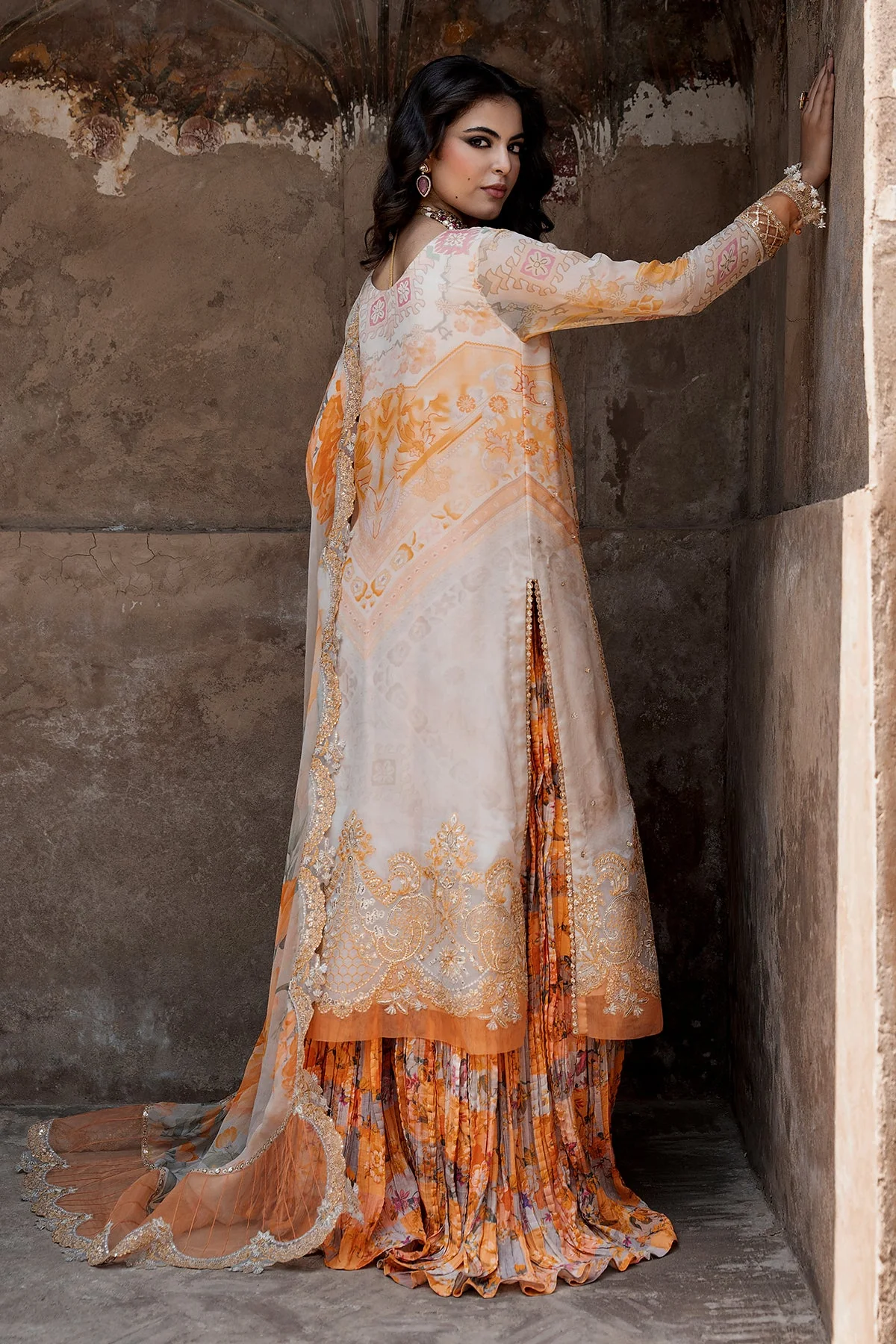 3-PC  Embroidered Chiffon Collection VSLW6-06 PSOK - Image 7