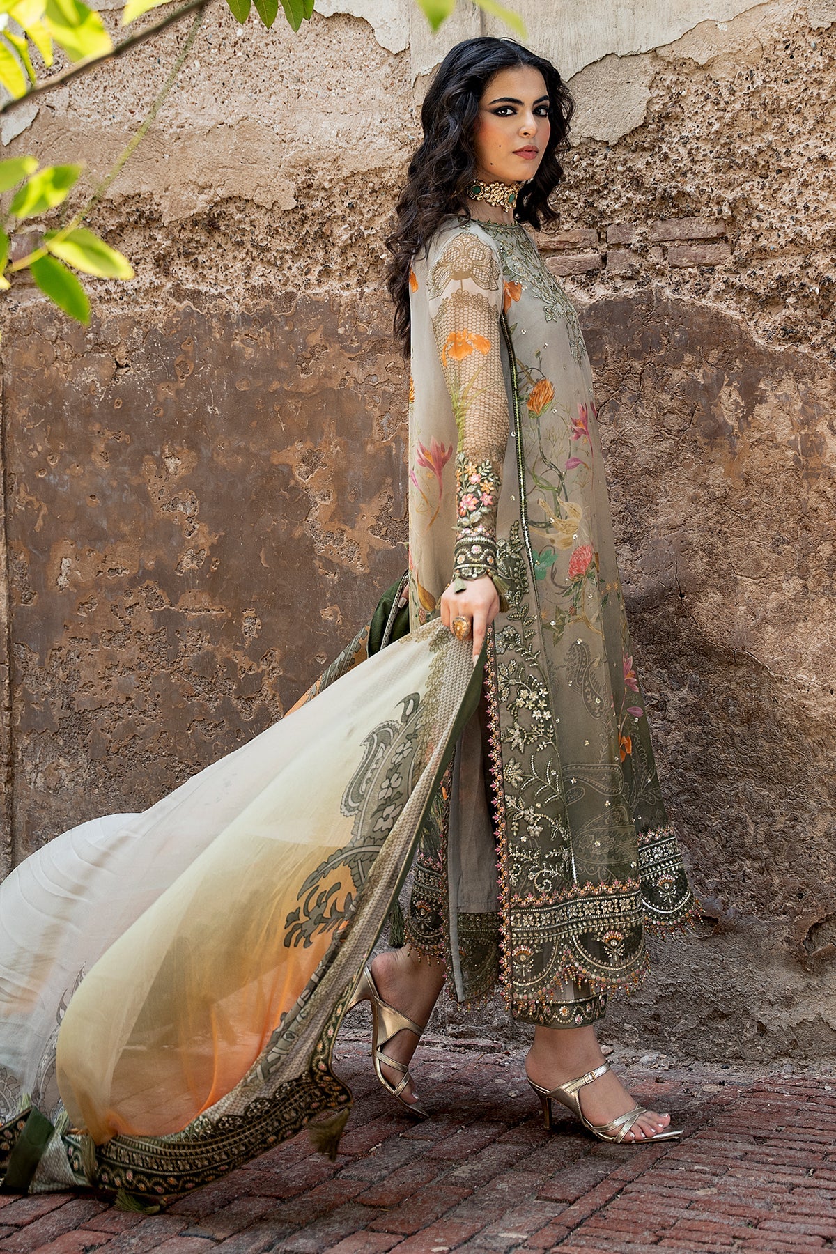3-PC  Embroidered Chiffon Collection VSLW6-07 PSOK - Image 4