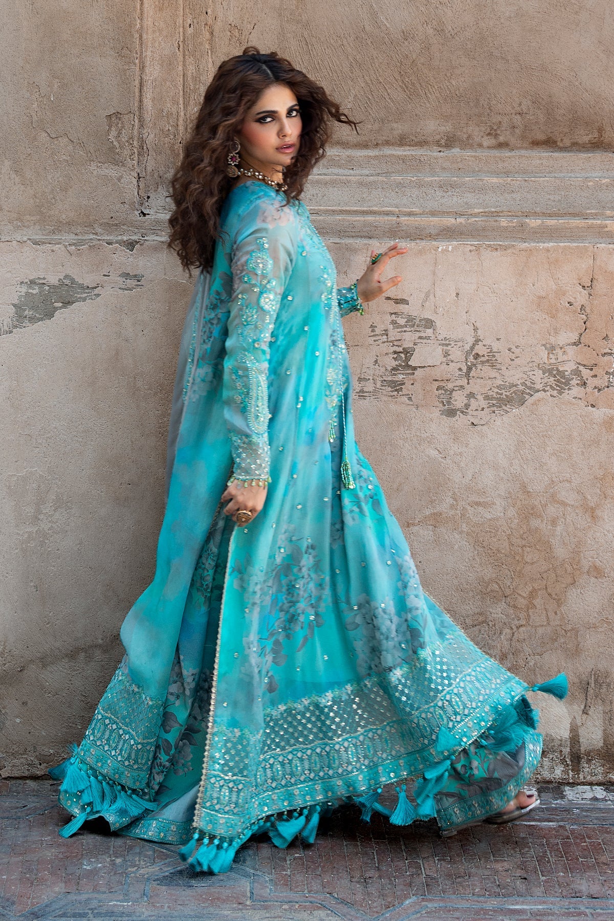 3-PC Embroidered Chiffon Collection VSLW6-08 PSOK - Image 3