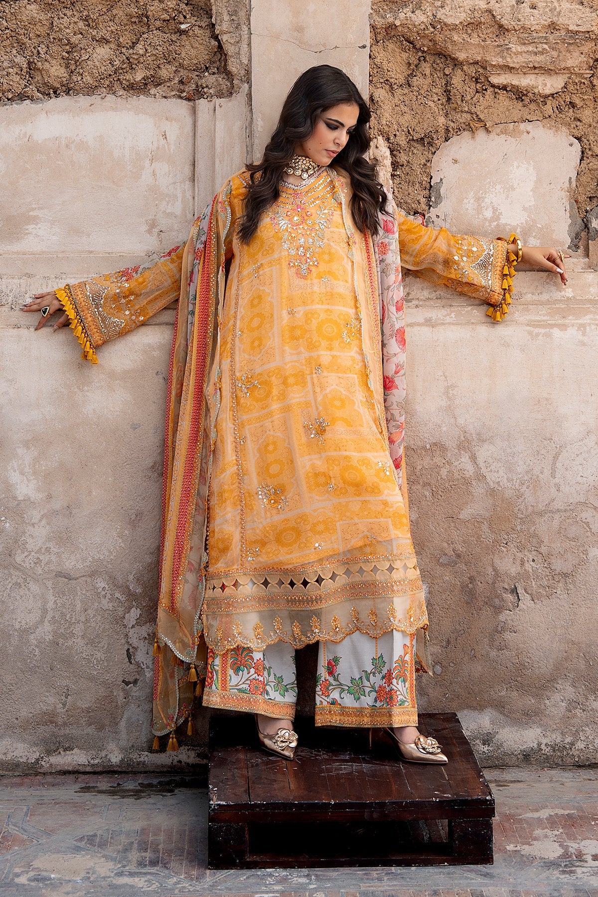 3-PC  Embroidered Chiffon Collection VSLW6-09 PSOK