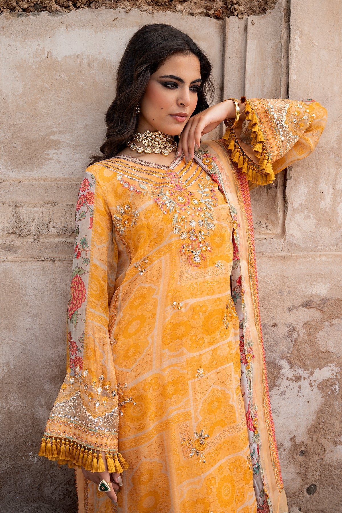 3-PC  Embroidered Chiffon Collection VSLW6-09 PSOK - Image 2