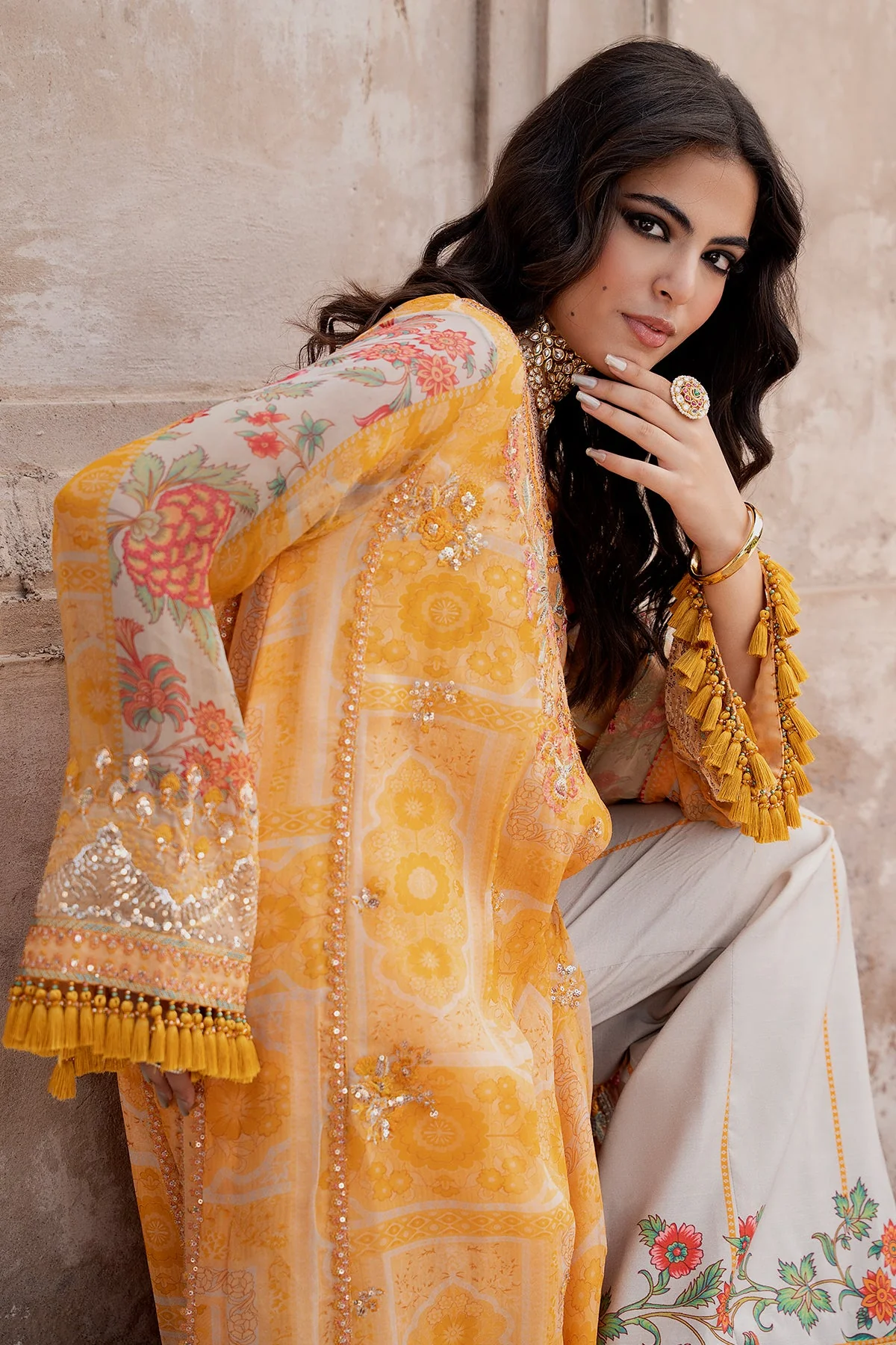 3-PC  Embroidered Chiffon Collection VSLW6-09 PSOK - Image 4