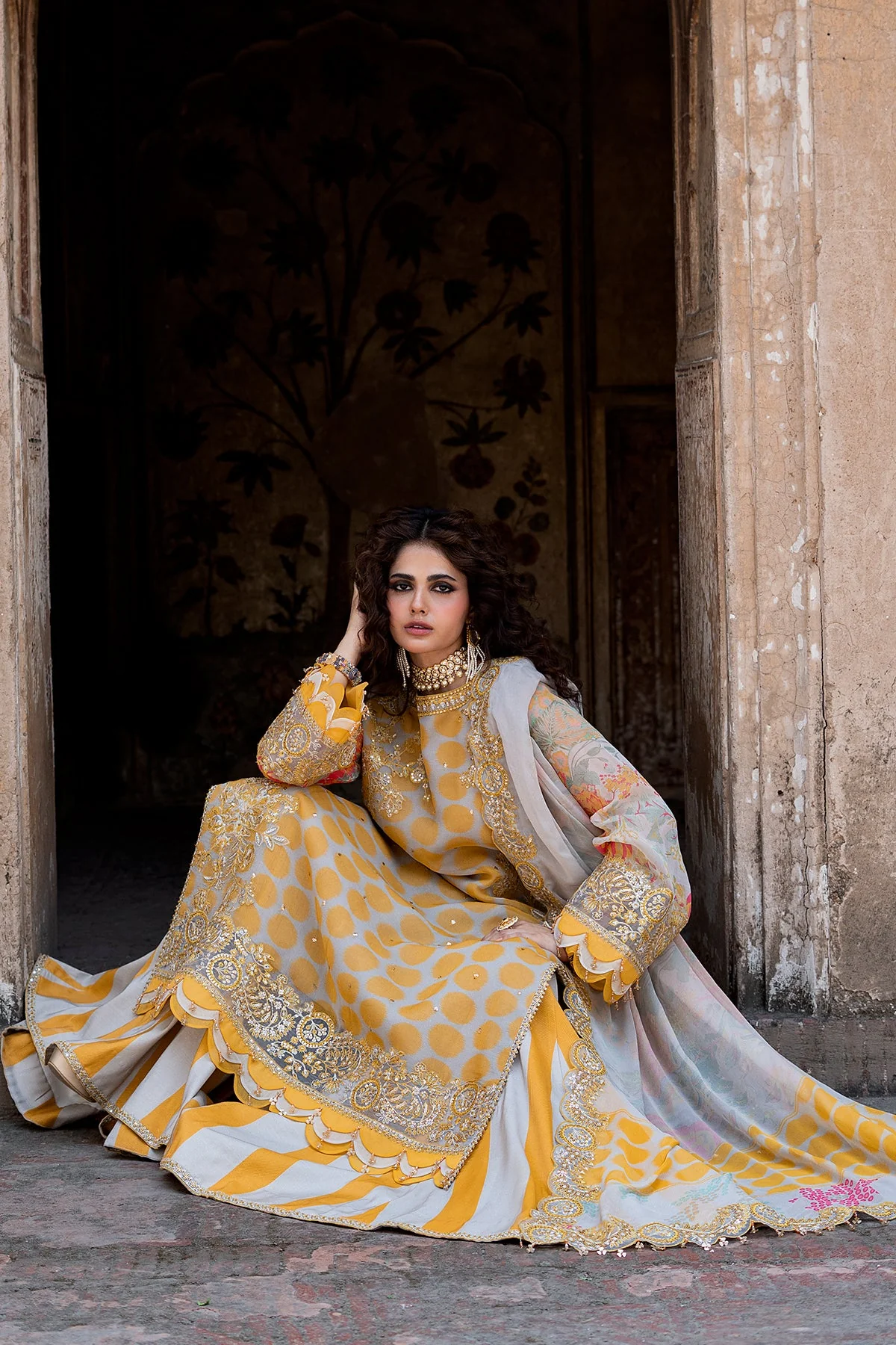 3-PC  Embroidered Chiffon Collection VSLW6-10 PSOK - Image 5