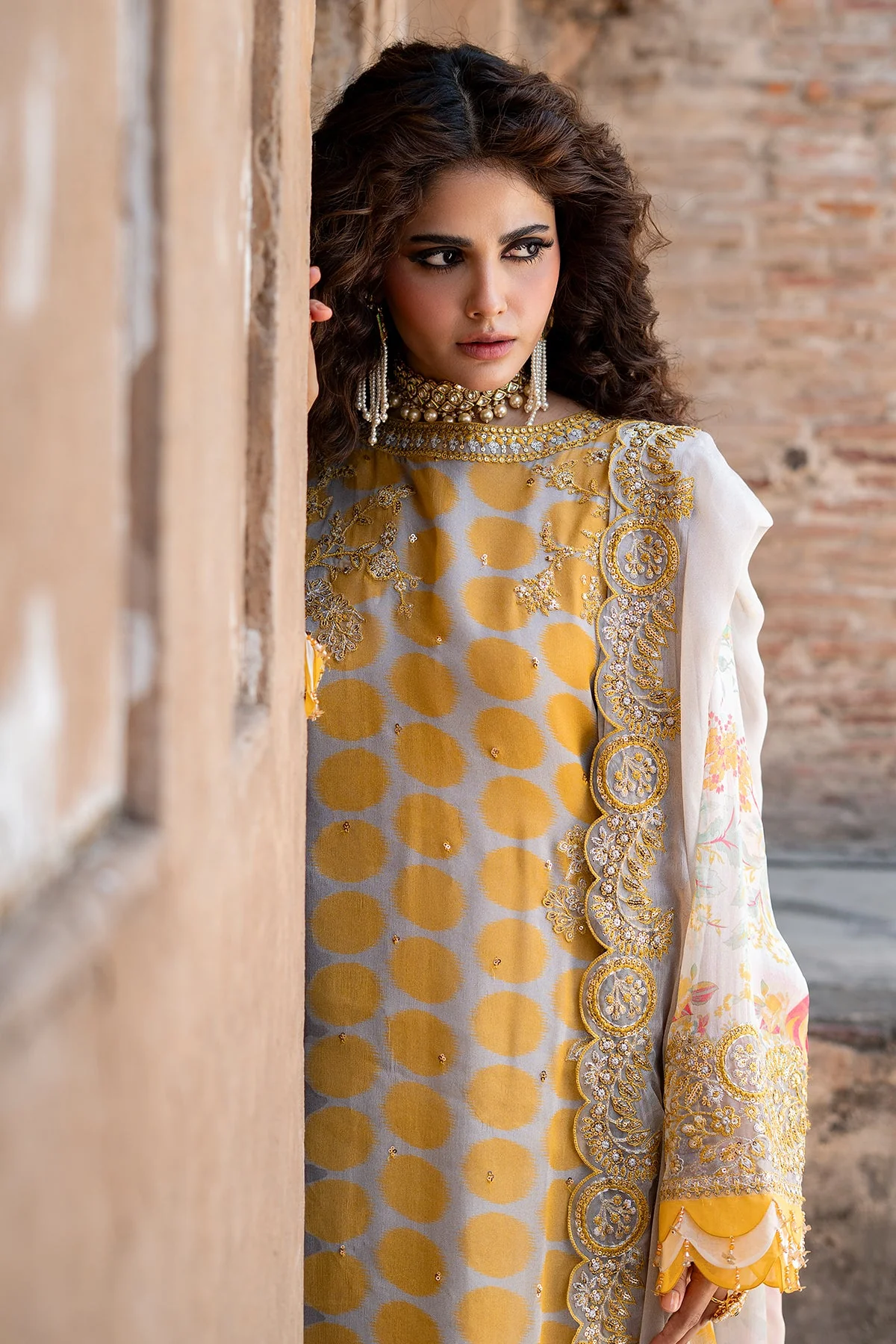 3-PC  Embroidered Chiffon Collection VSLW6-10 PSOK - Image 7